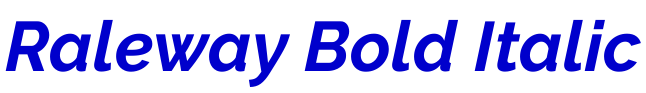 Raleway Bold Italic font